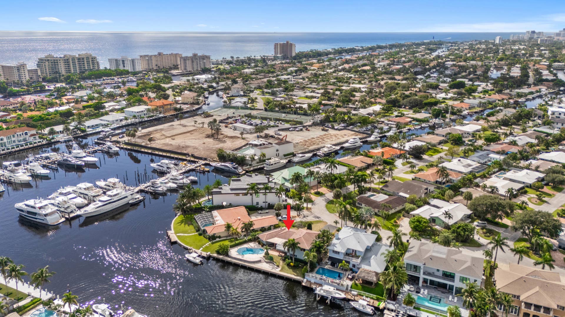 2651 NE 43RD Street, Lighthouse Point, FL 33064 Aerial Neighborhood View