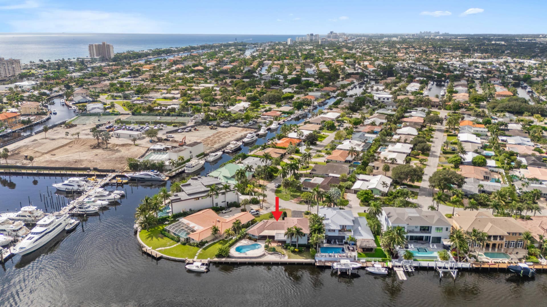 2651 NE 43RD Street, Lighthouse Point, FL 33064 Aerial Neighborhood View