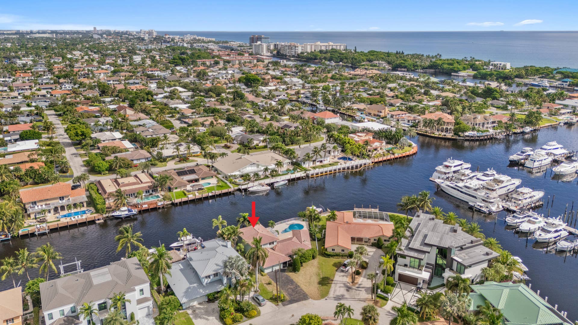 2651 NE 43RD Street, Lighthouse Point, FL 33064 Aerial Neighborhood View