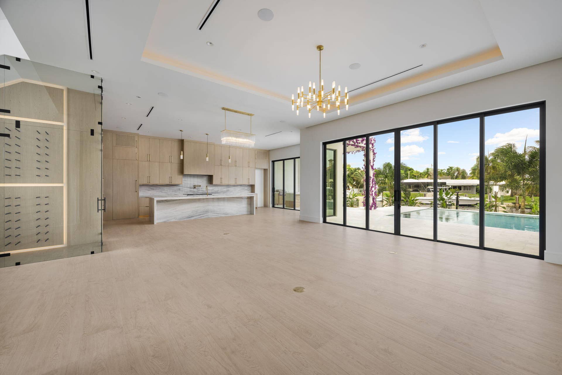 2921 NE 23RD Street, Pompano Beach, FL 33062 living from elevator looking at dining k