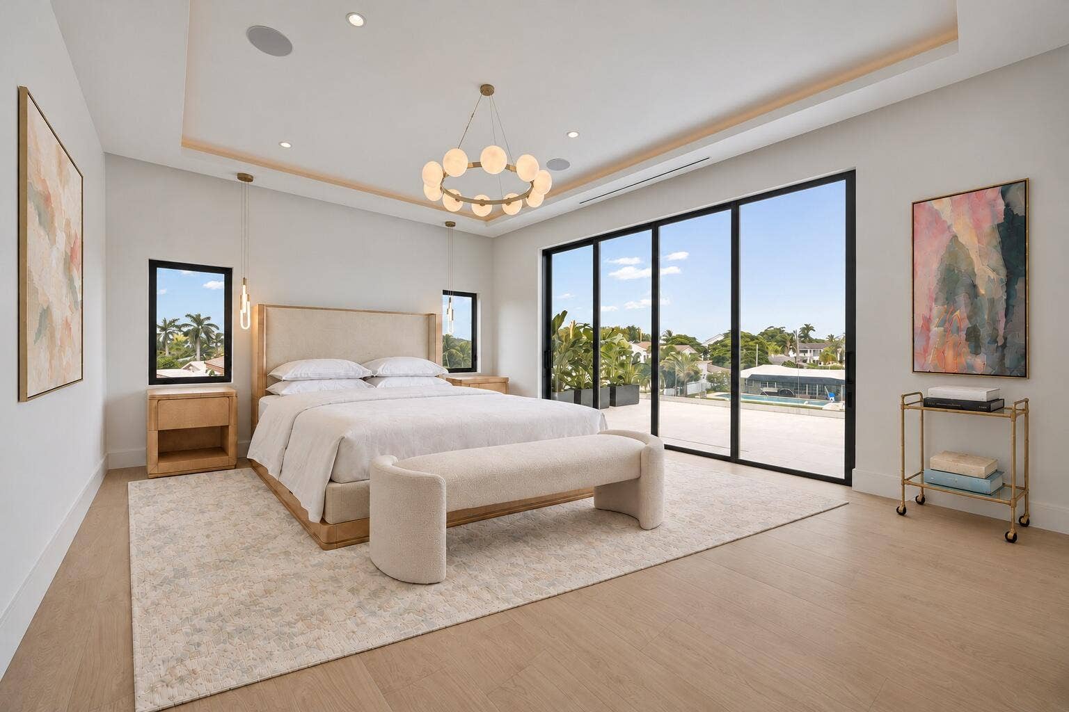 2921 NE 23RD Street, Pompano Beach, FL 33062 Primary Bedroom 2nd floor: virtually staged furniture. furniture not included in purchase