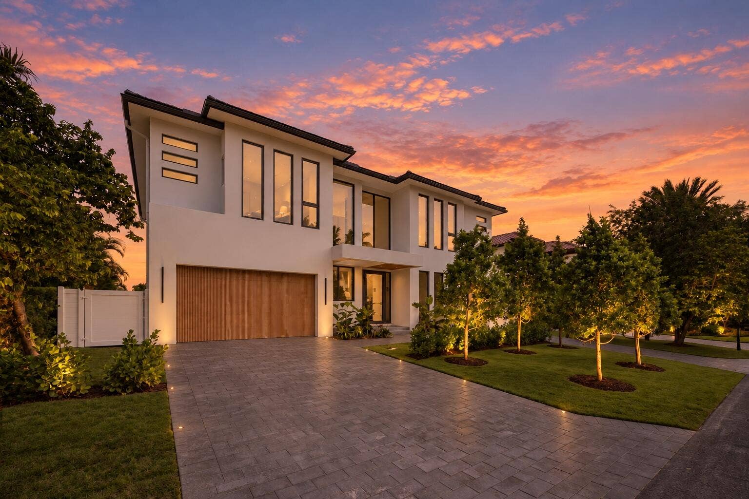 2921 NE 23RD Street, Pompano Beach, FL 33062 2921 dusk front angle shot of exterior