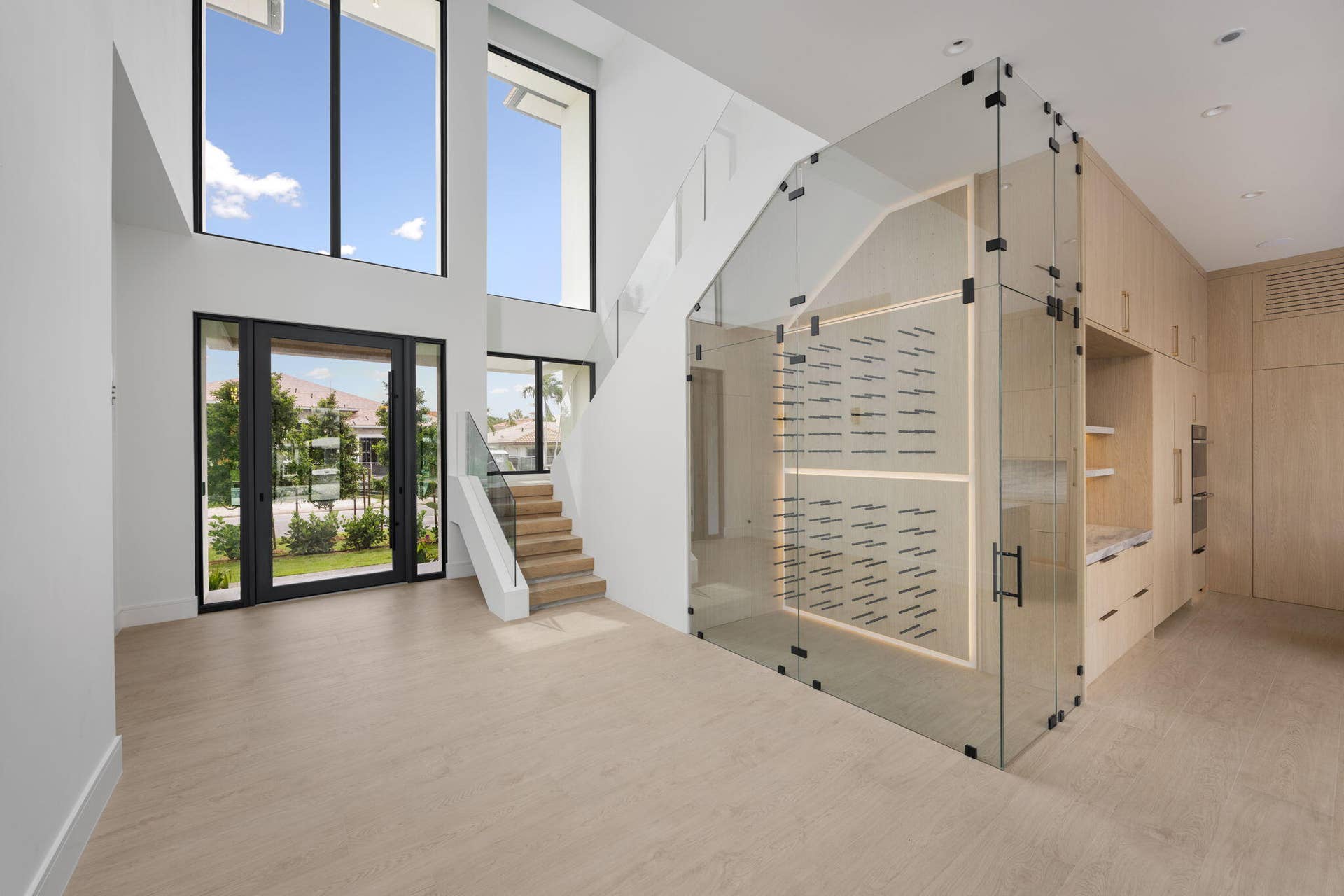 2921 NE 23RD Street, Pompano Beach, FL 33062 Pivot Door, Wine Room with hidden storage below stairs