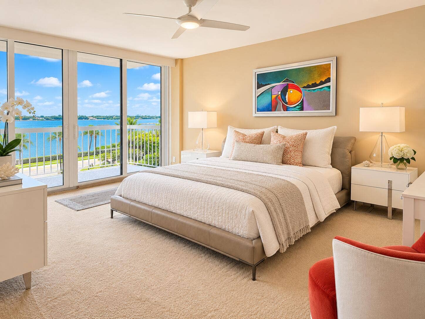 3250 S Ocean Boulevard, #306S, Palm Beach, FL 33480 Master Bedroom