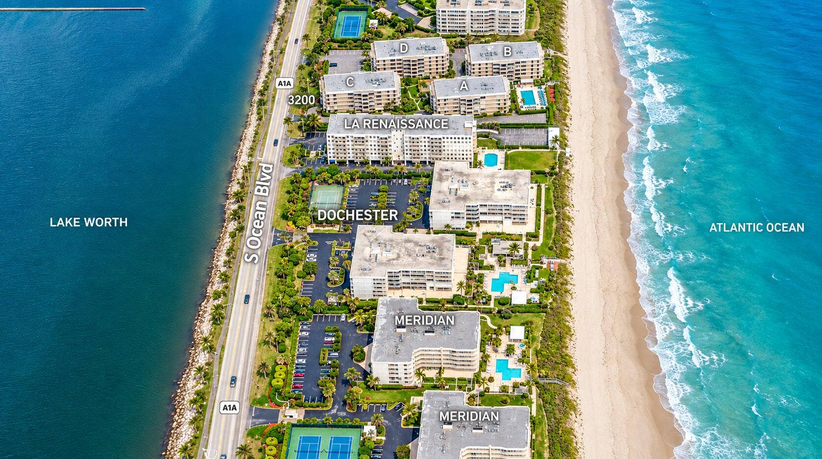 3250 S Ocean Boulevard, #306S, Palm Beach, FL 33480 Aerial Palm Beach