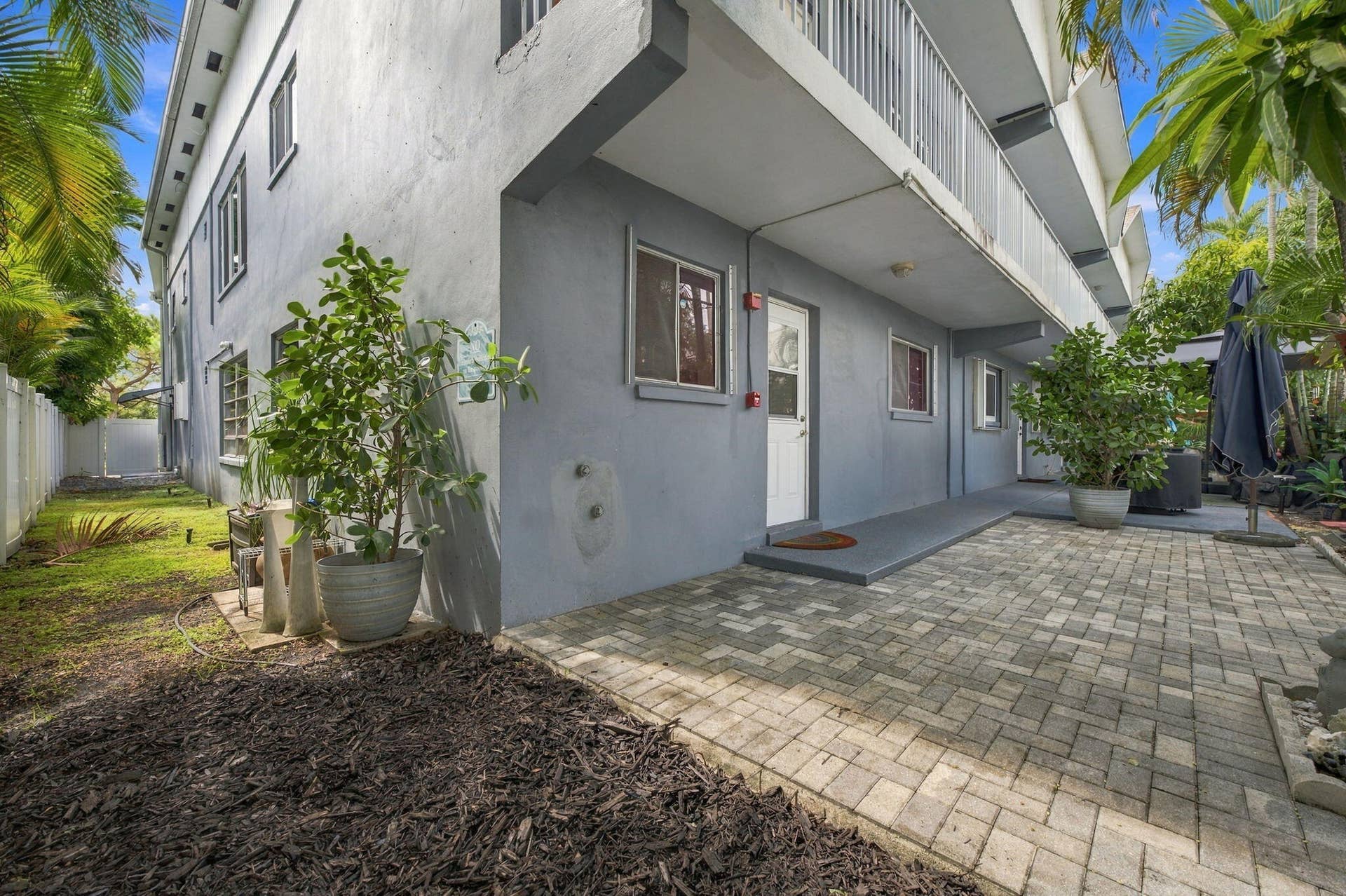 Private back patio