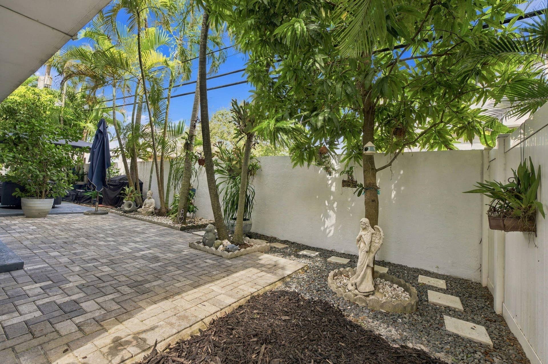 Private back patio