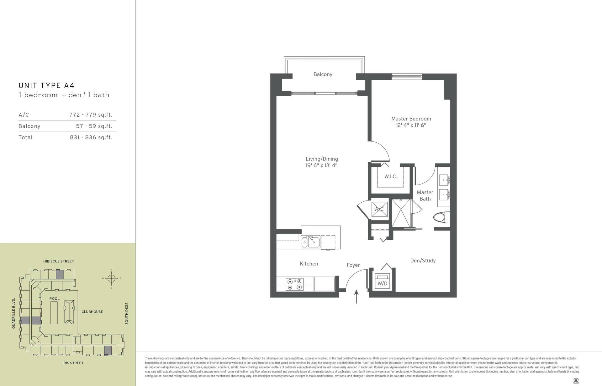 480 Hibiscus Street, #841, West Palm Beach, FL 33401 A4 -1Bed with den