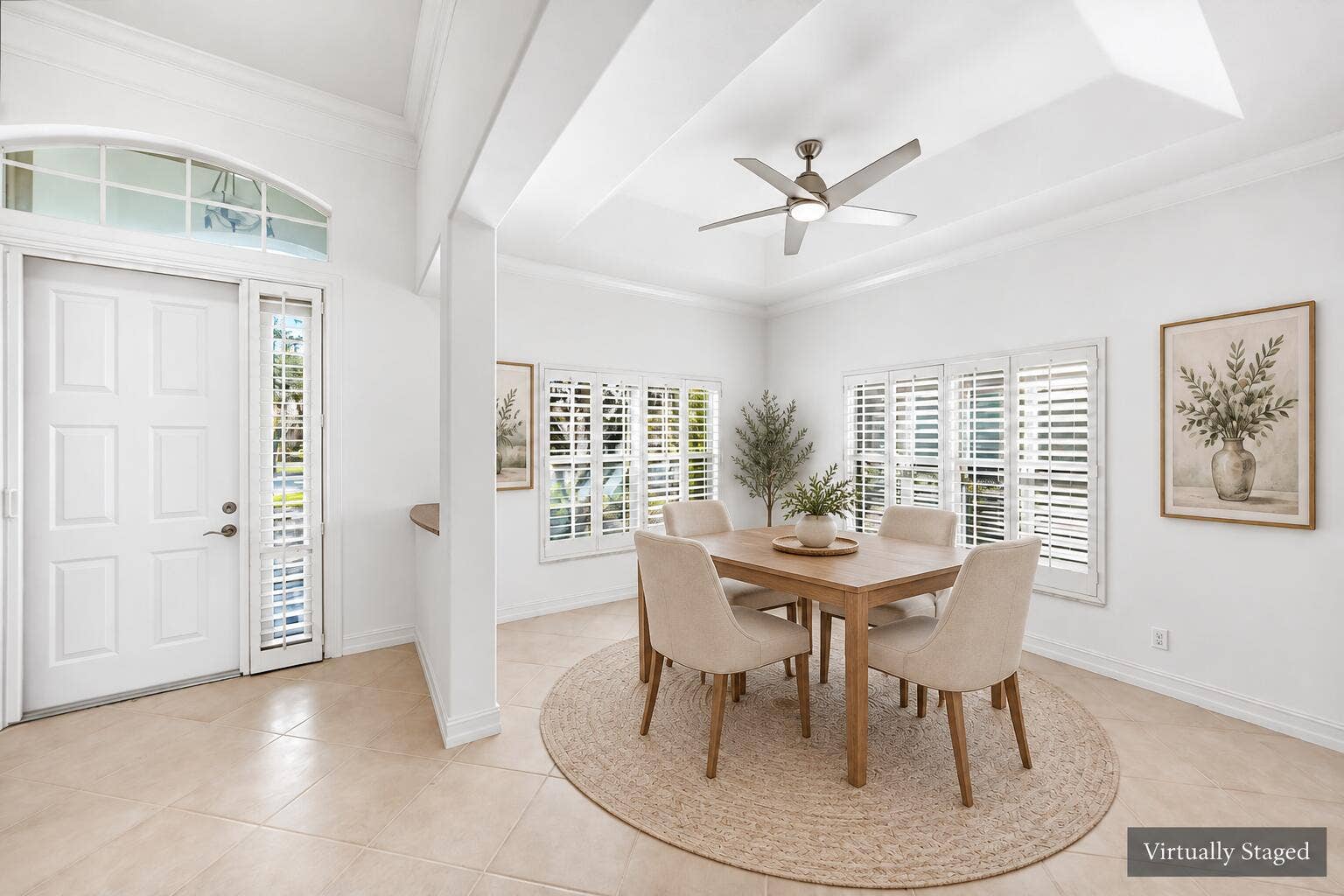Virtually Staged Formal Dining Room