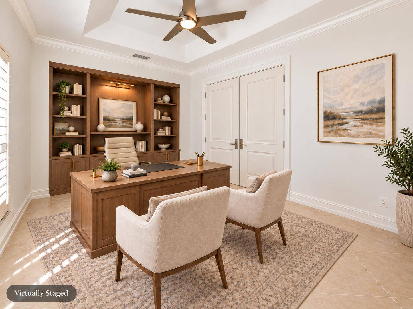Virtually Staged In Home Office