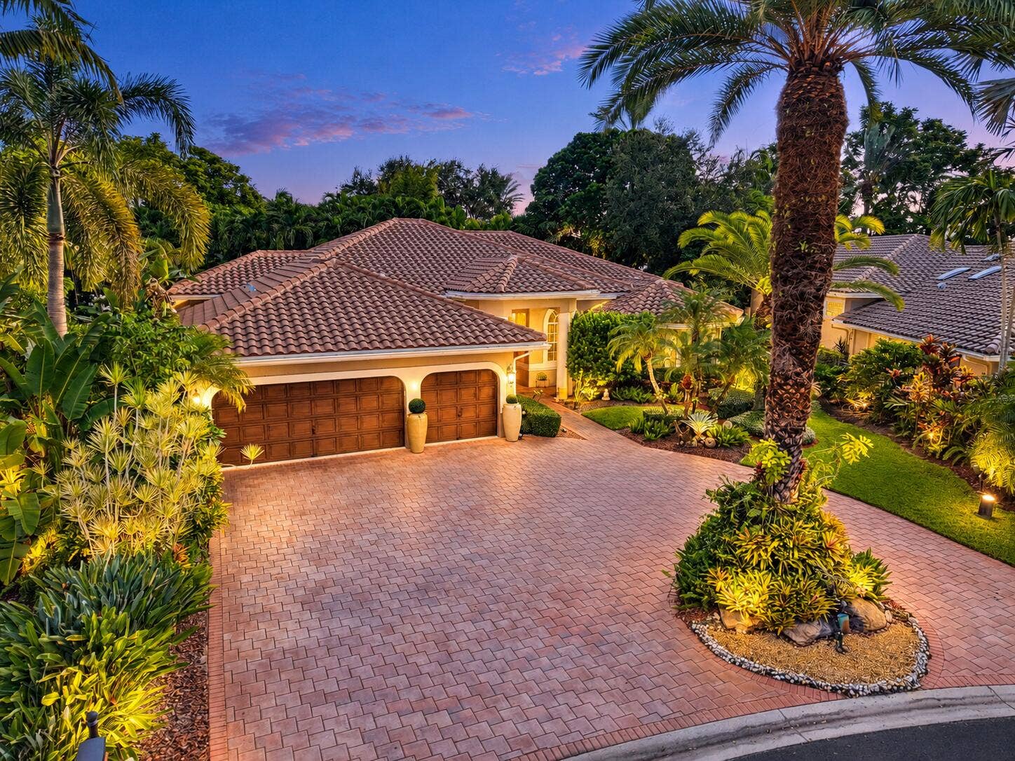 1051 NW 121ST Terrace, Coral Springs, FL 33071 Twilight Mediterranean Home with Lush La