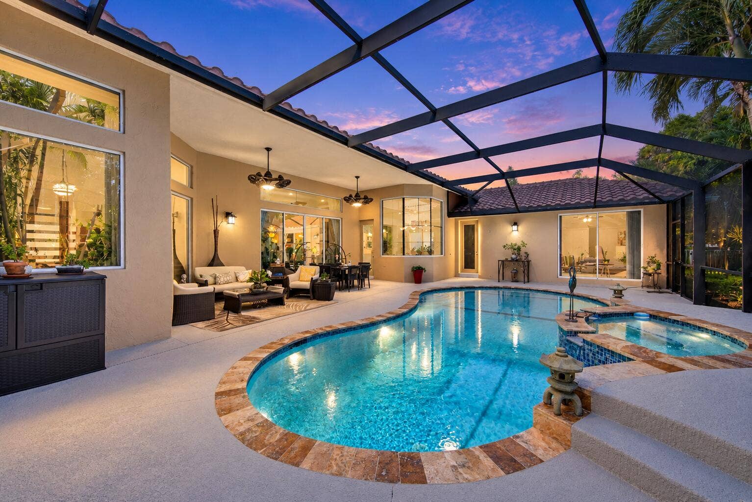 1051 NW 121ST Terrace, Coral Springs, FL 33071 Twilight Poolside Patio Retreat