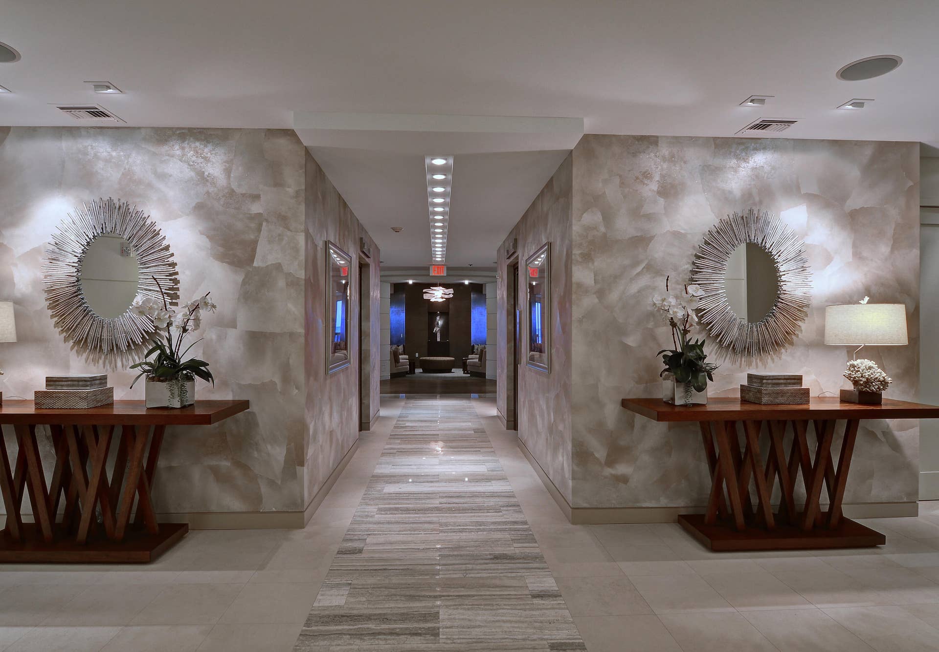 550 S Ocean Boulevard, #1205, Boca Raton, FL 33432 Elevator Hallway to Social Room