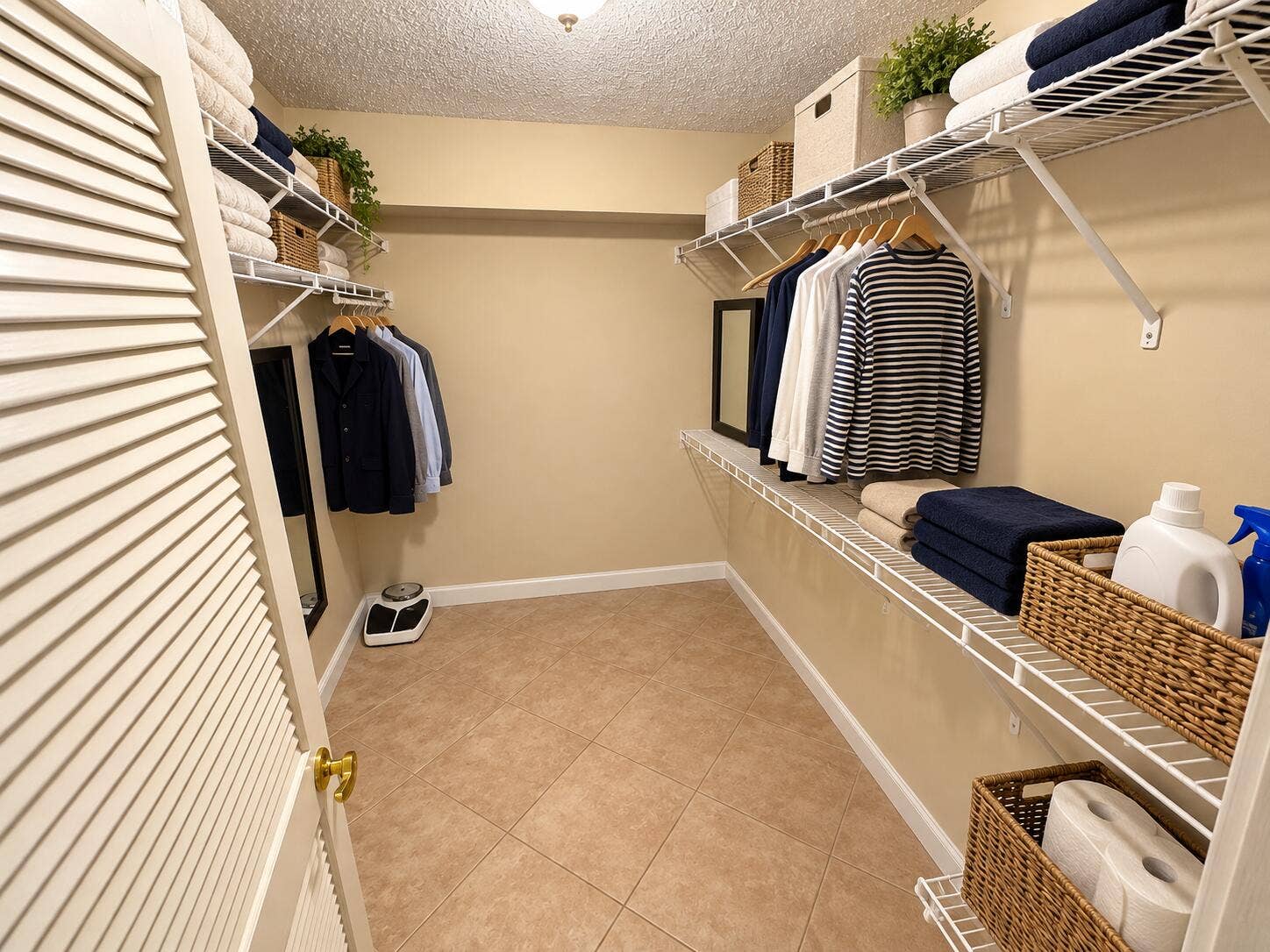 22765 SW 66TH Avenue, #104, Boca Raton, Boca Raton, FL 33428 Organized Warm-Toned Walk-In Closet