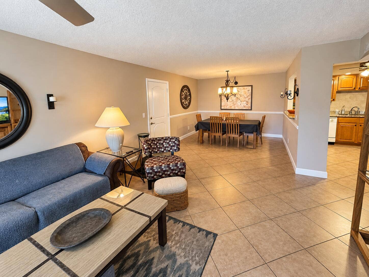 22765 SW 66TH Avenue, #104, Boca Raton, Boca Raton, FL 33428 Warm Open-Plan Living and Dining Room