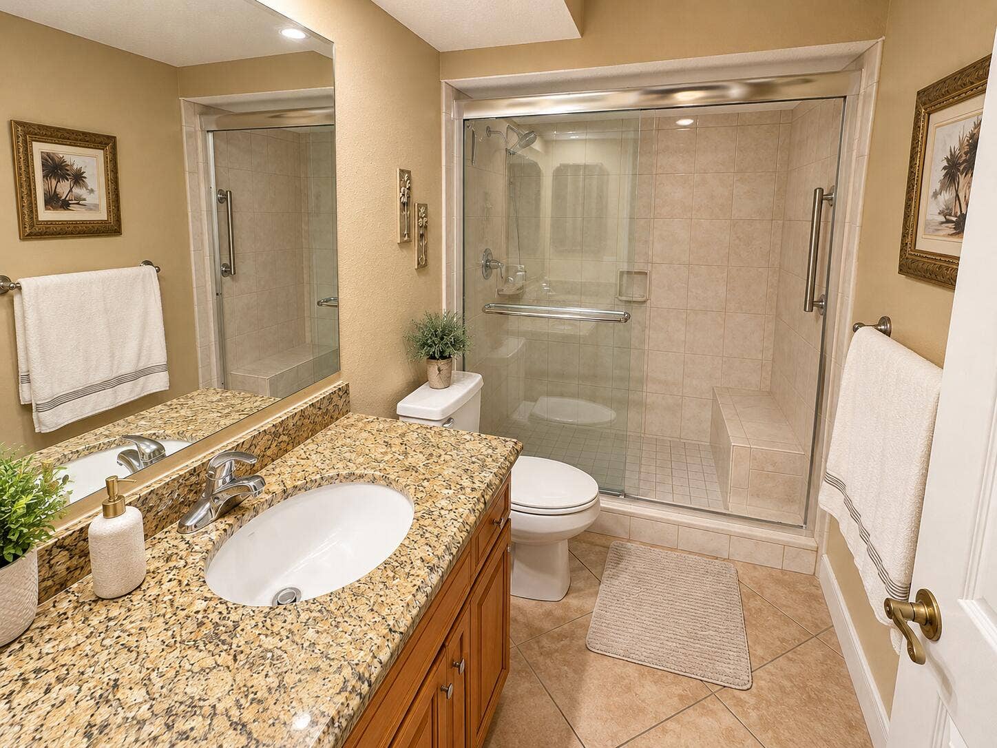22765 SW 66TH Avenue, #104, Boca Raton, Boca Raton, FL 33428 Warm Beige Spa Bathroom