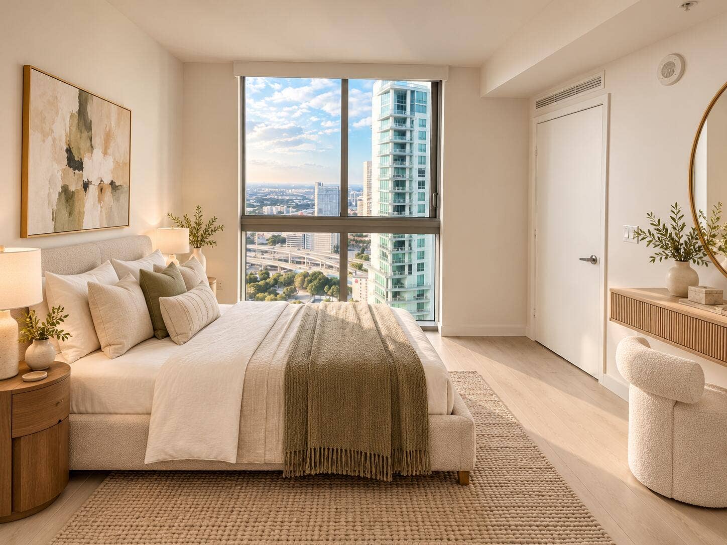 92 SW 3rd Street, #4006, Miami, Miami, FL 33130 Bedroom - digitally staged