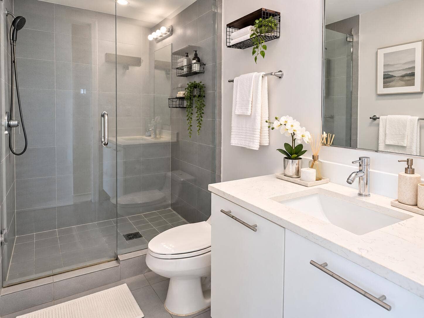 92 SW 3rd Street, #4006, Miami, Miami, FL 33130 Bathroom - digitally staged