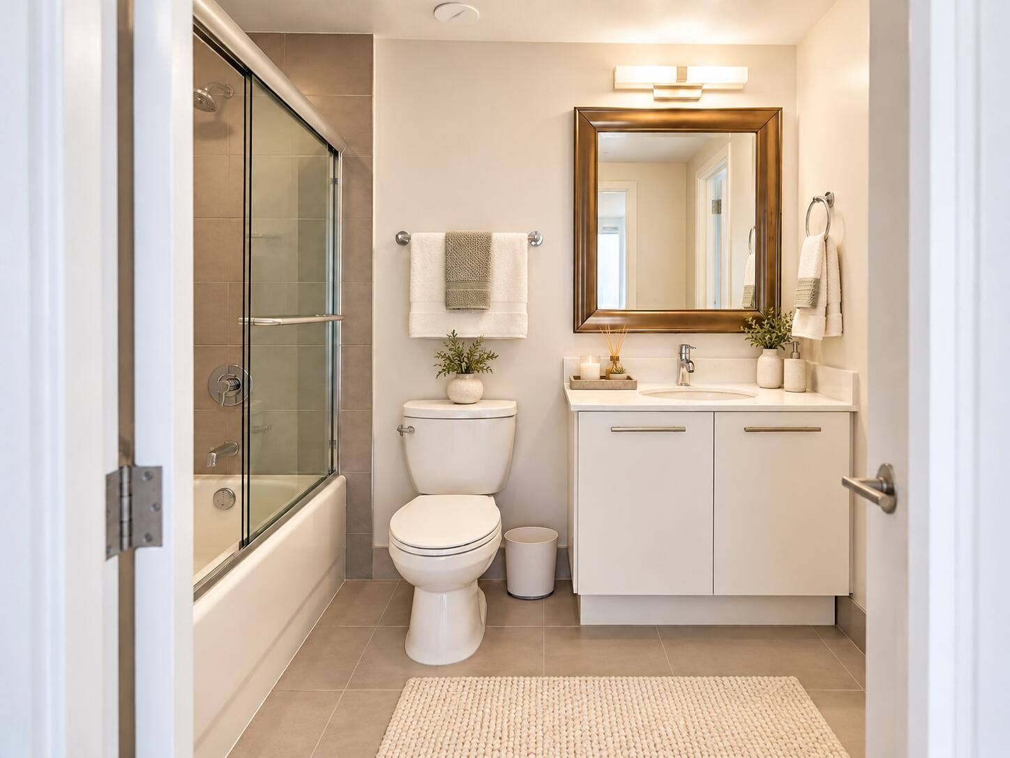 92 SW 3rd Street, #4006, Miami, Miami, FL 33130 Bathroom - digitally staged