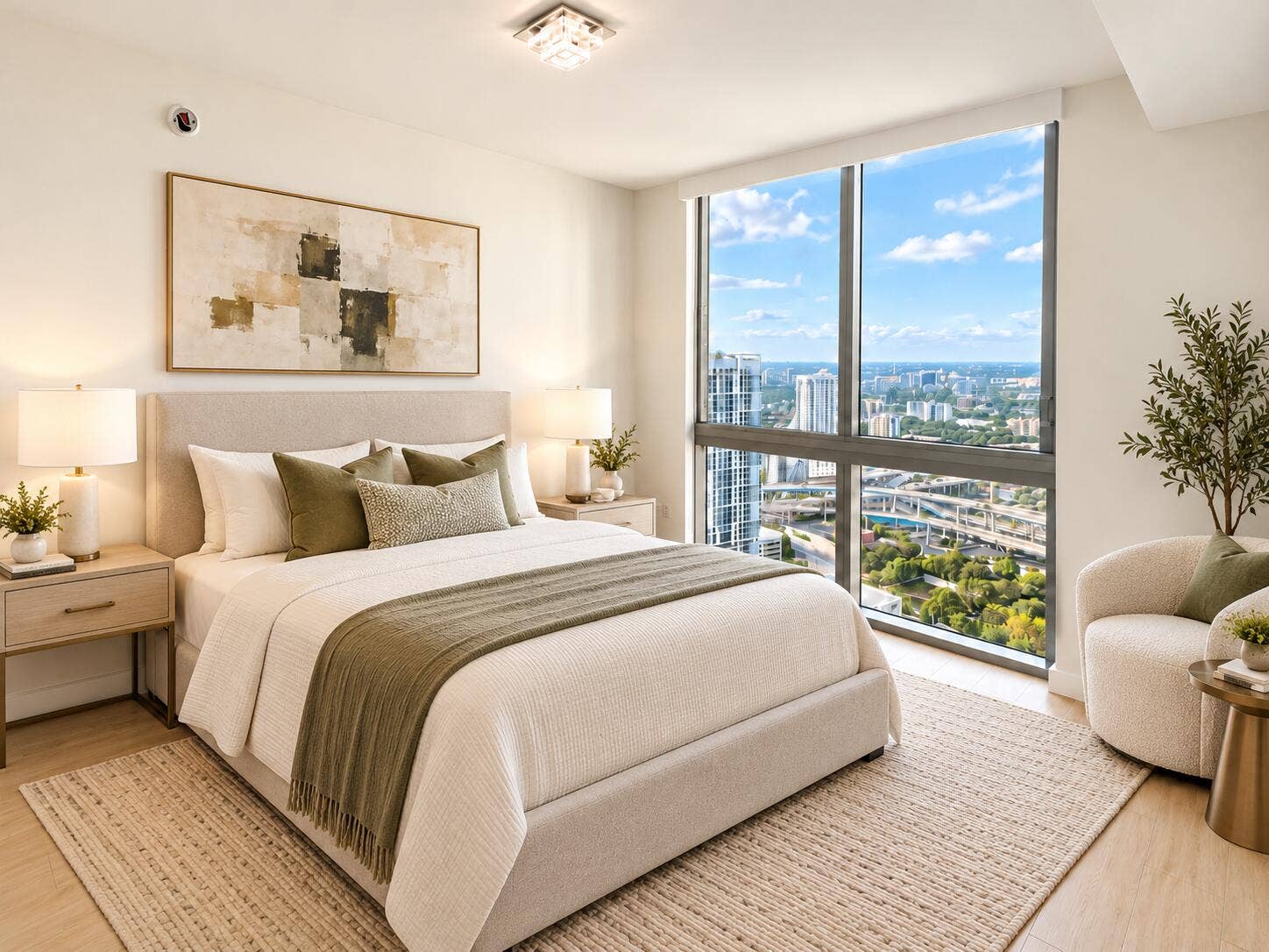 92 SW 3rd Street, #4006, Miami, Miami, FL 33130 Bedroom - digitally staged