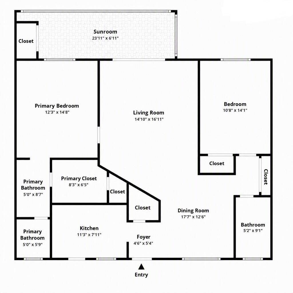 4000 NW 44TH Avenue, #208, Lauderdale Lakes, FL 33319 Floor Plan