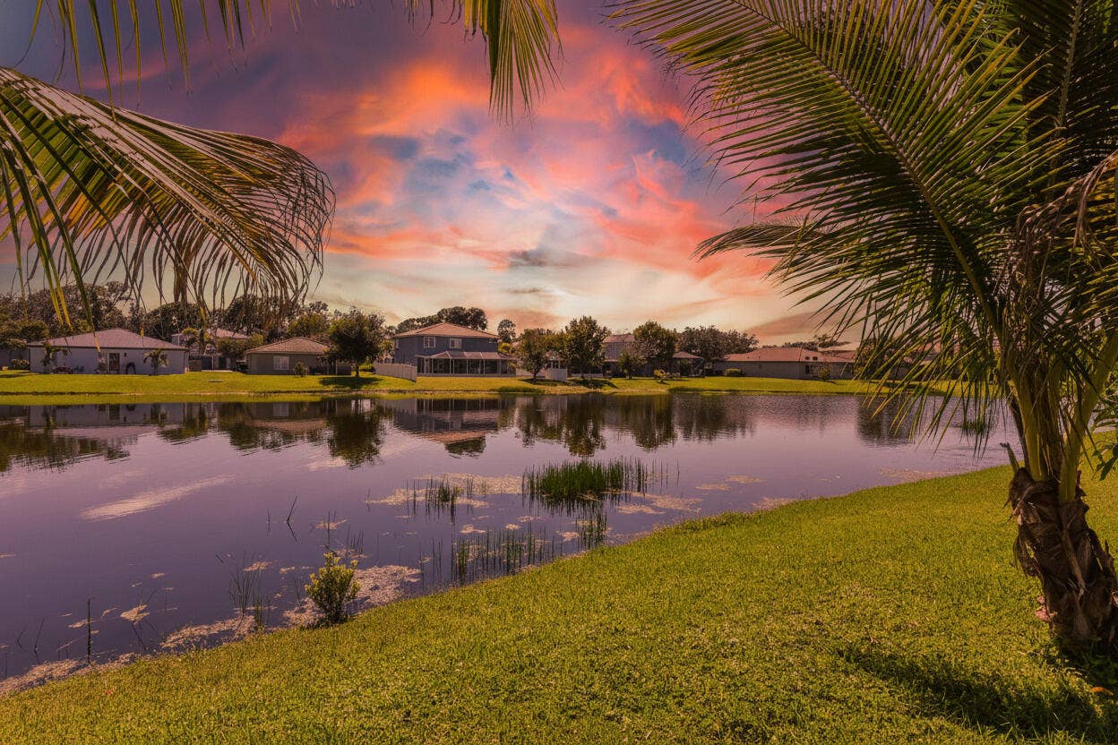 2099 Newport Isles Boulevard, Port St Lucie, FL 34953 sunset.