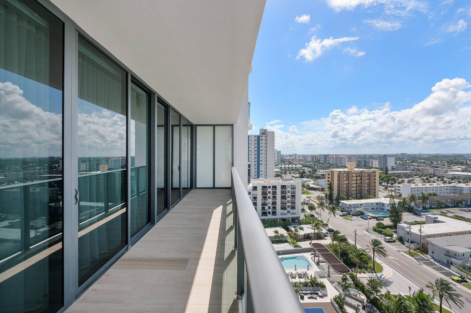 Floor to ceiling sliding doors connecting indoor elegance with outdoor living.