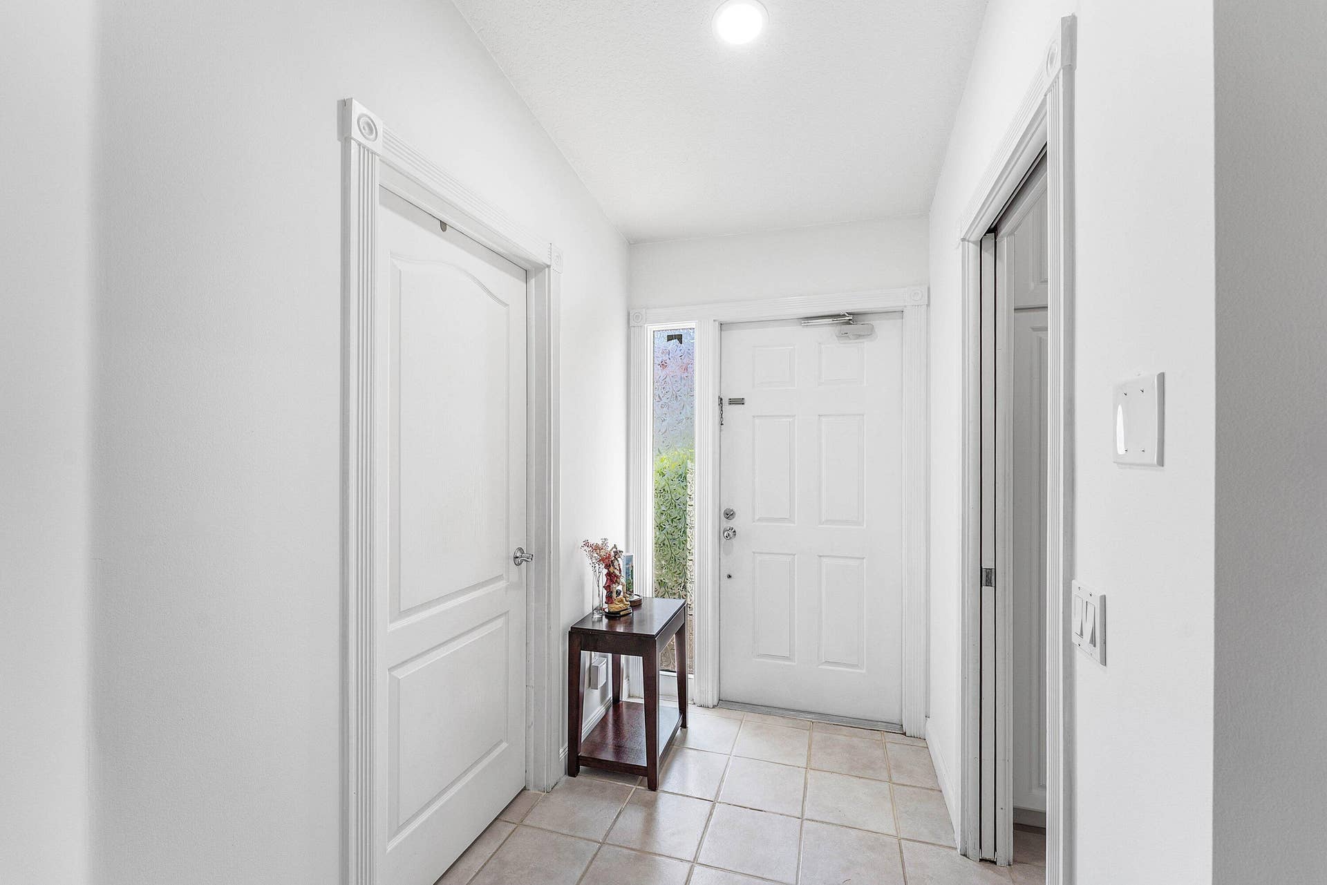 Tile flooring throughout