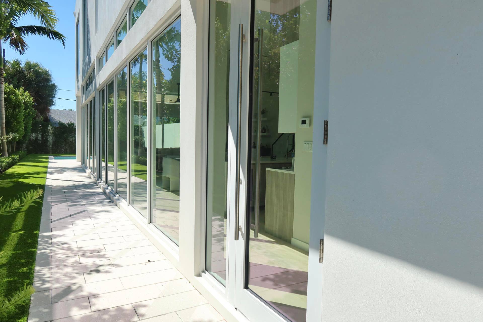 Elegant Glass Entry & Walkway