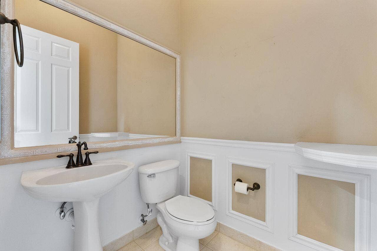 Located close to living and dining rooms