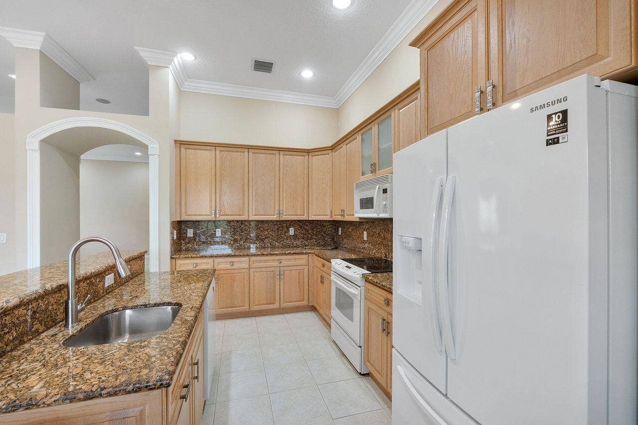 Plenty of cabinets and serving bar