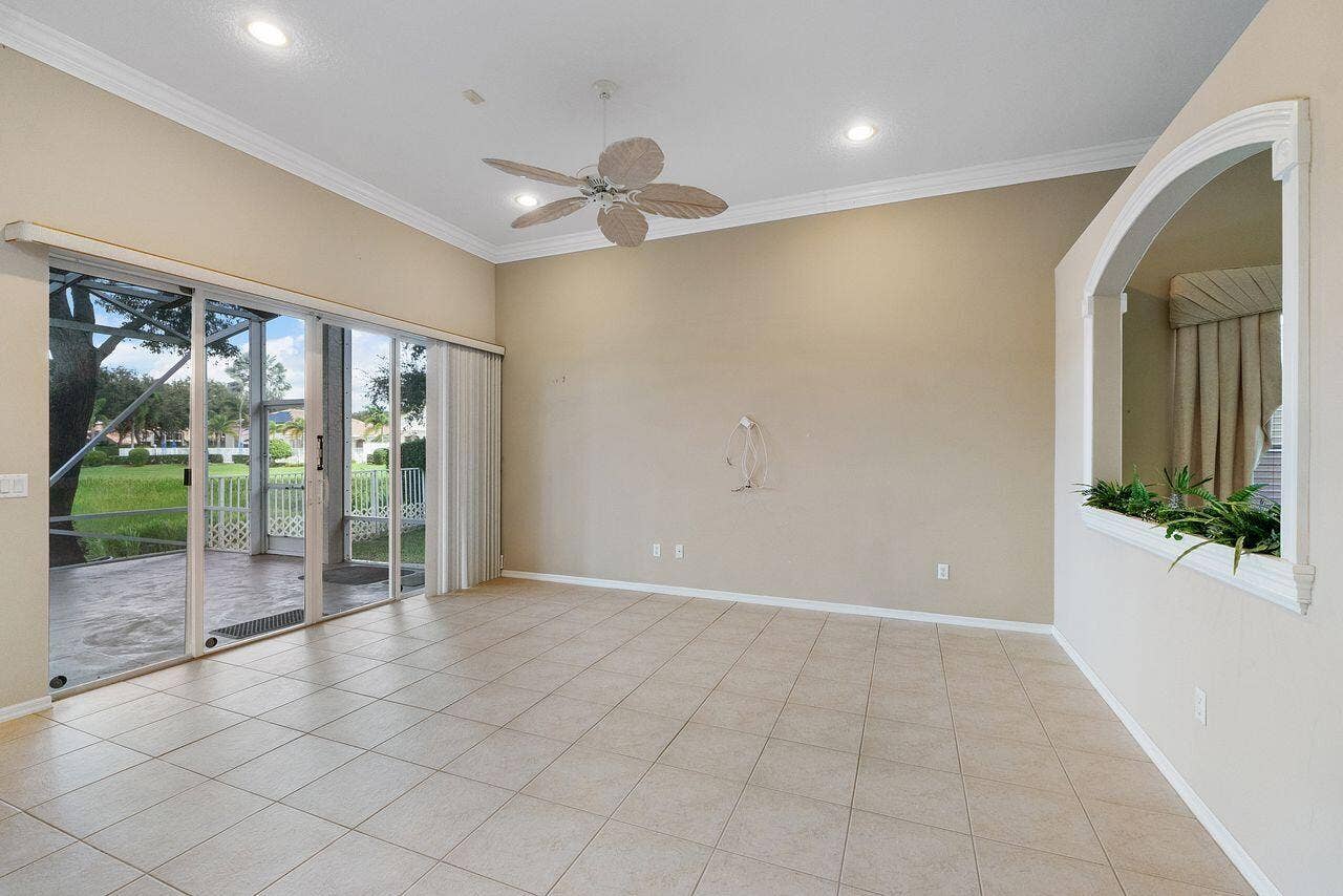 Bright and light and leads to screened patio