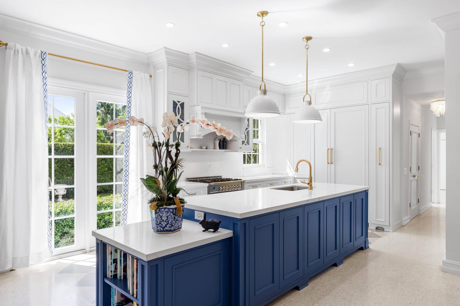 Renovated Kitchen with Island and plenty of cabinet space
