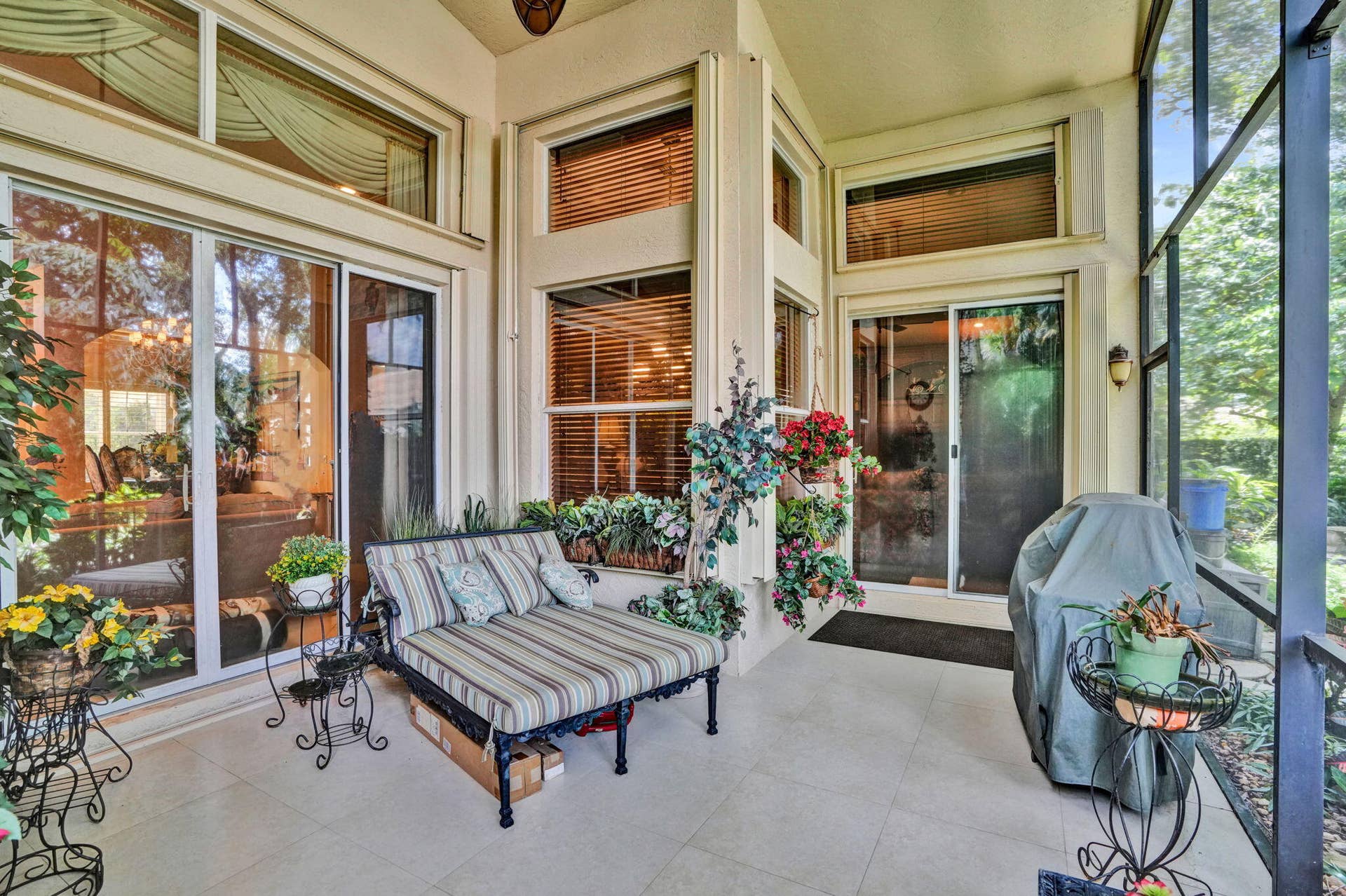 11733 CARDENAS Boulevard, Boynton Beach, FL 33437 Screened in Patio with View of Garden