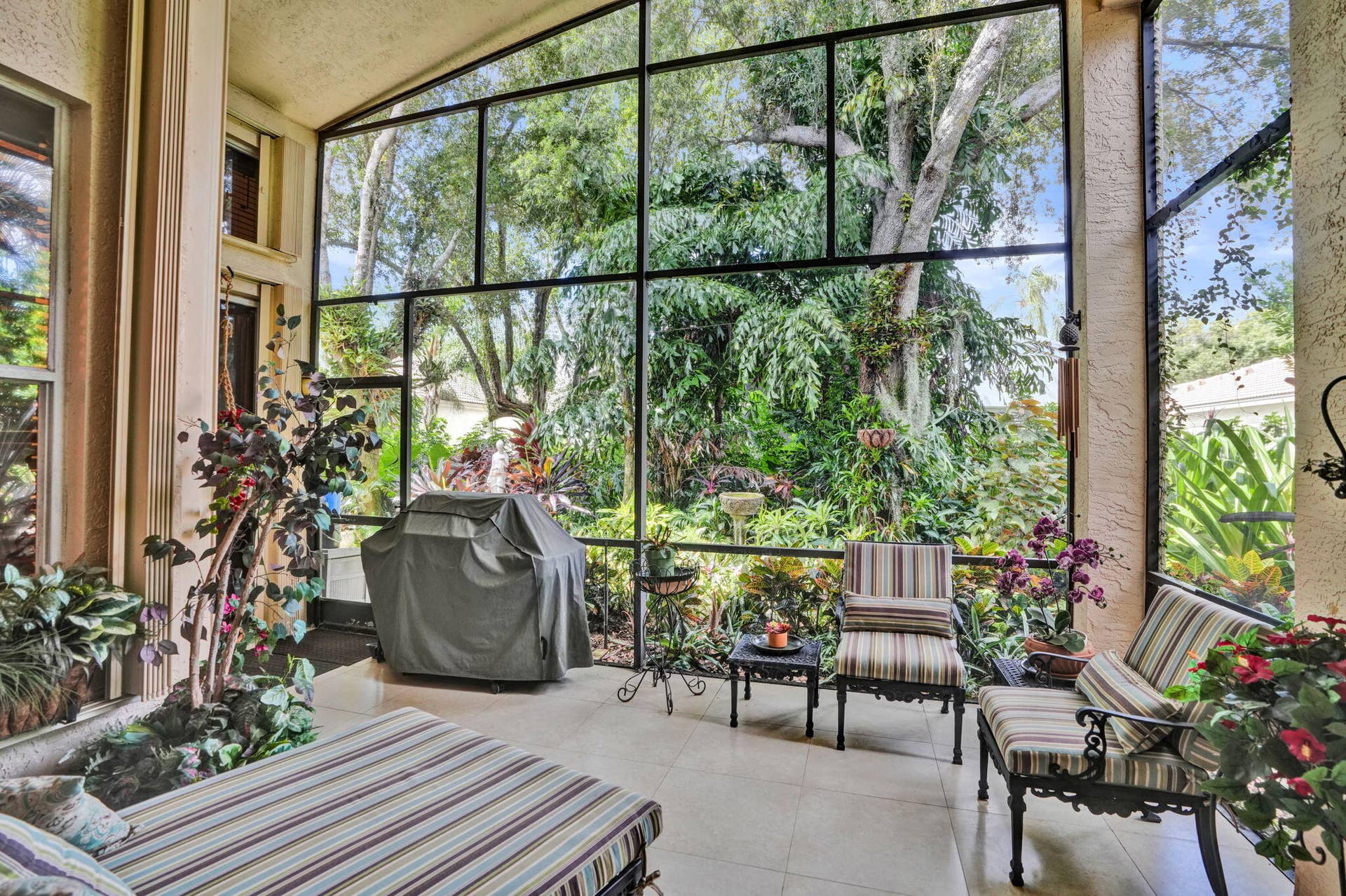 11733 CARDENAS Boulevard, Boynton Beach, FL 33437 Screened in Patio with View of Garden