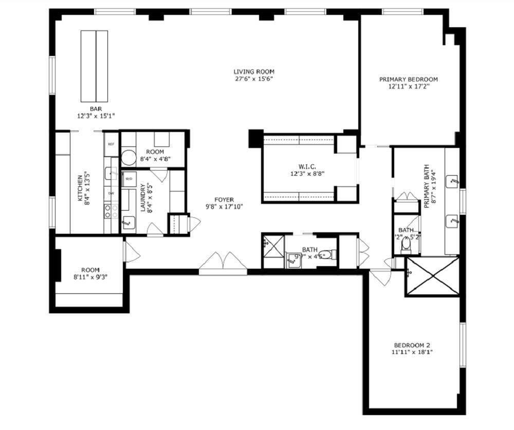 150 BRADLEY Place, #906, Palm Beach, Palm Beach, FL 33480 906 floorplan