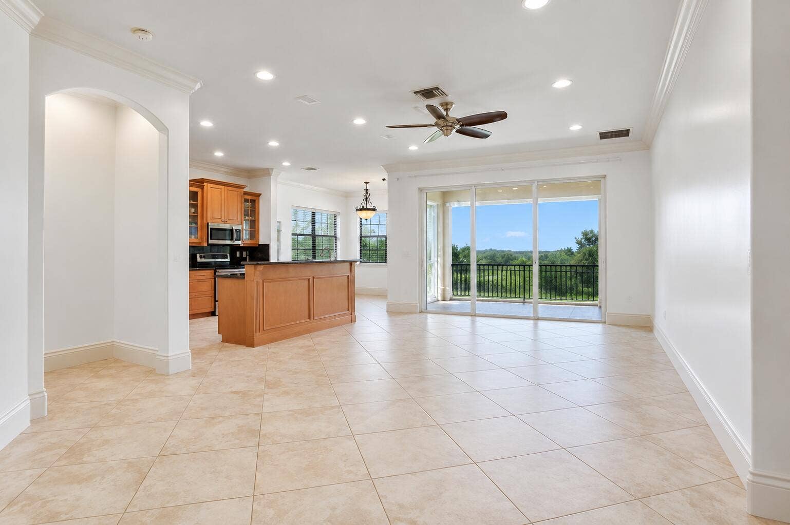 Bright Open-Plan Interior with Scenic Vi