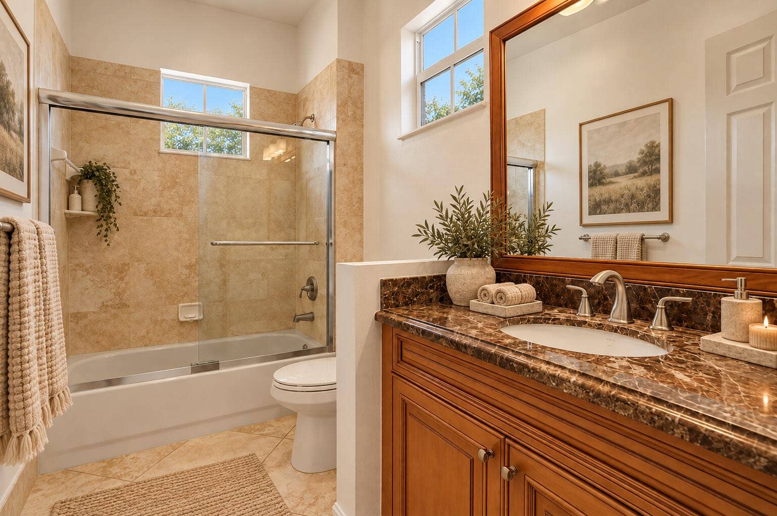 Warm Neutral Spa Bathroom