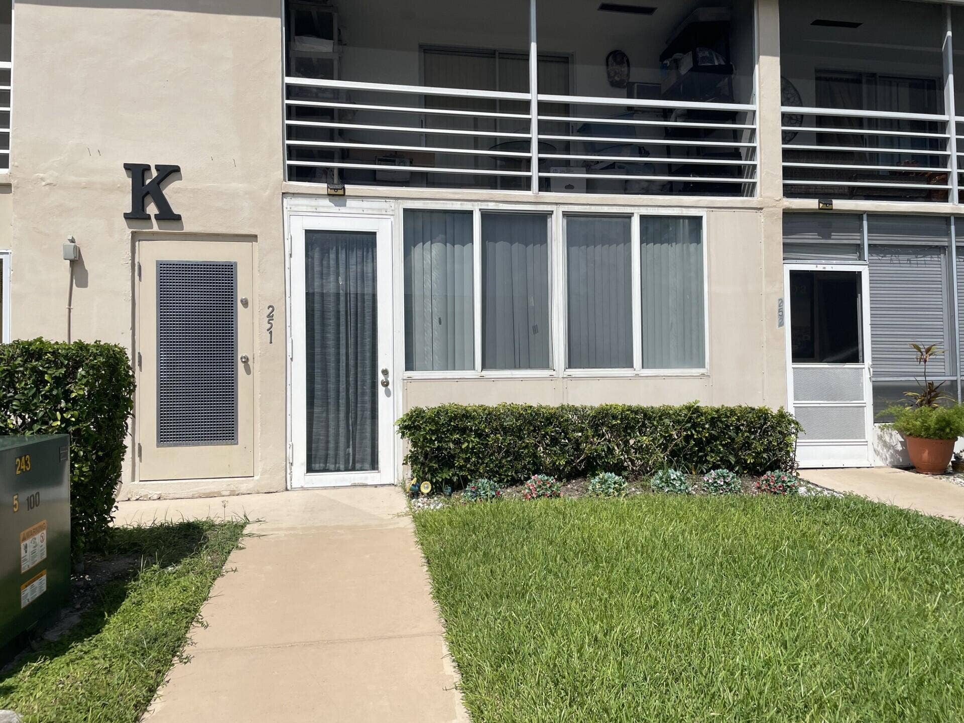 251 SHEFFIELD K, West Palm Beach, FL 33417 Back Entrance with new door and windows!