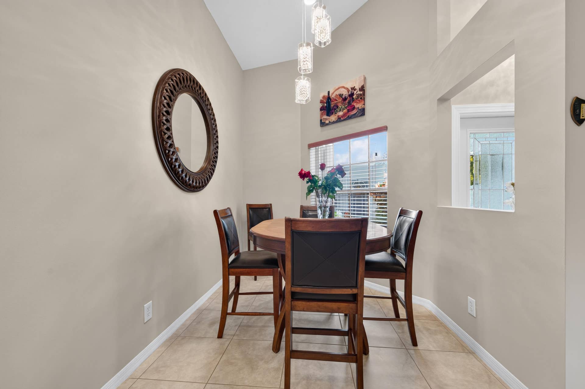 8116 Cormyour Way, Boynton Beach, FL 33472 Off the kitchen a large eat in area for dining or just morning coffee. Vaulted, new lighting, and freshly painted interior as well as exterior.