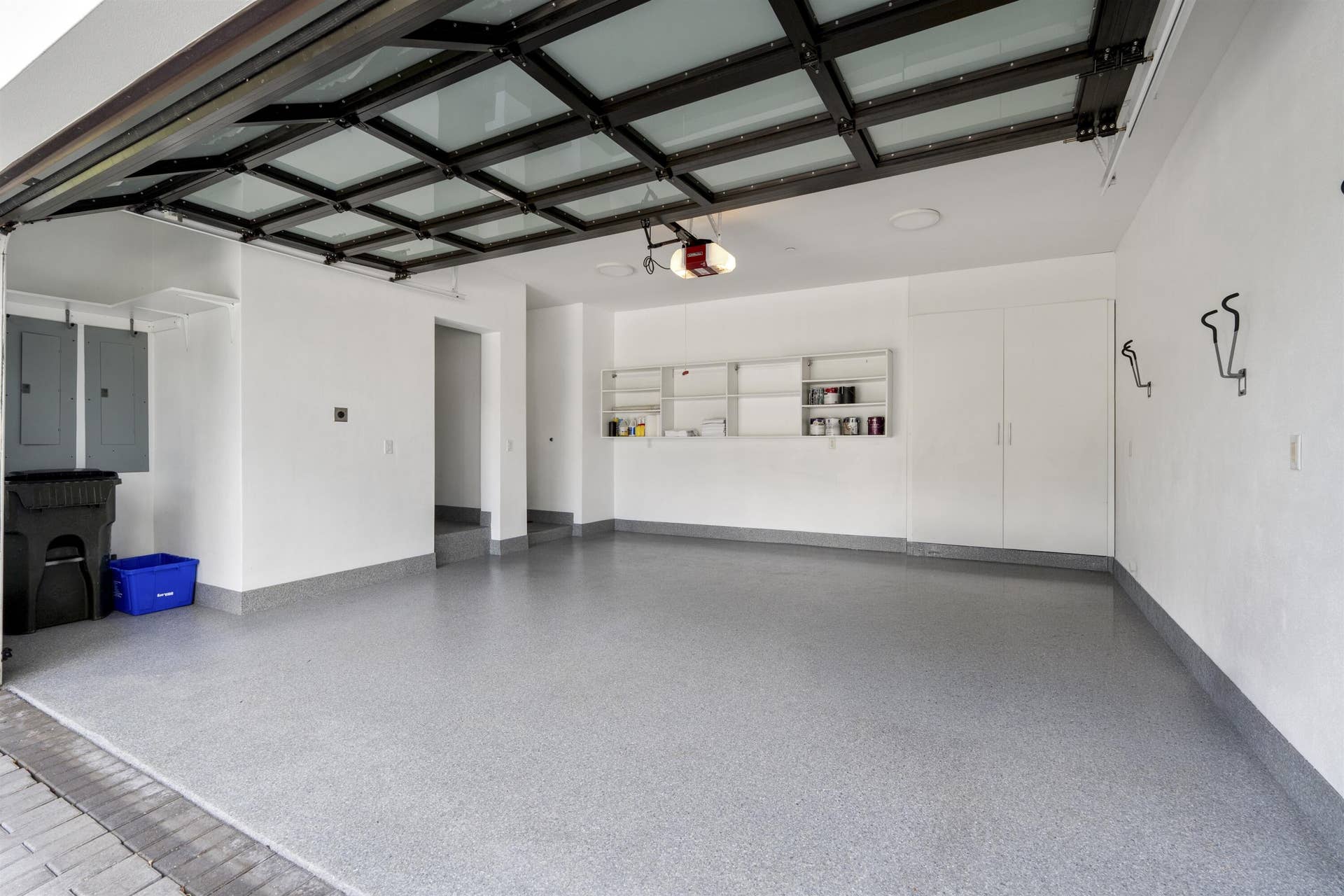 with epoxy floor and EV charger
