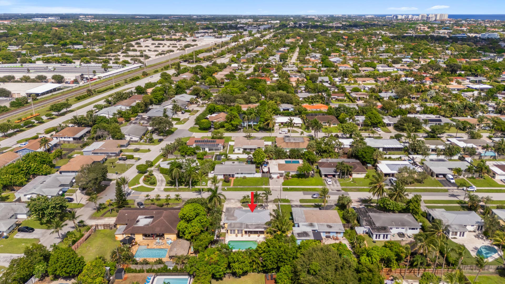 214 NE 28TH Road, Boca Raton, FL 33431 Aerial View