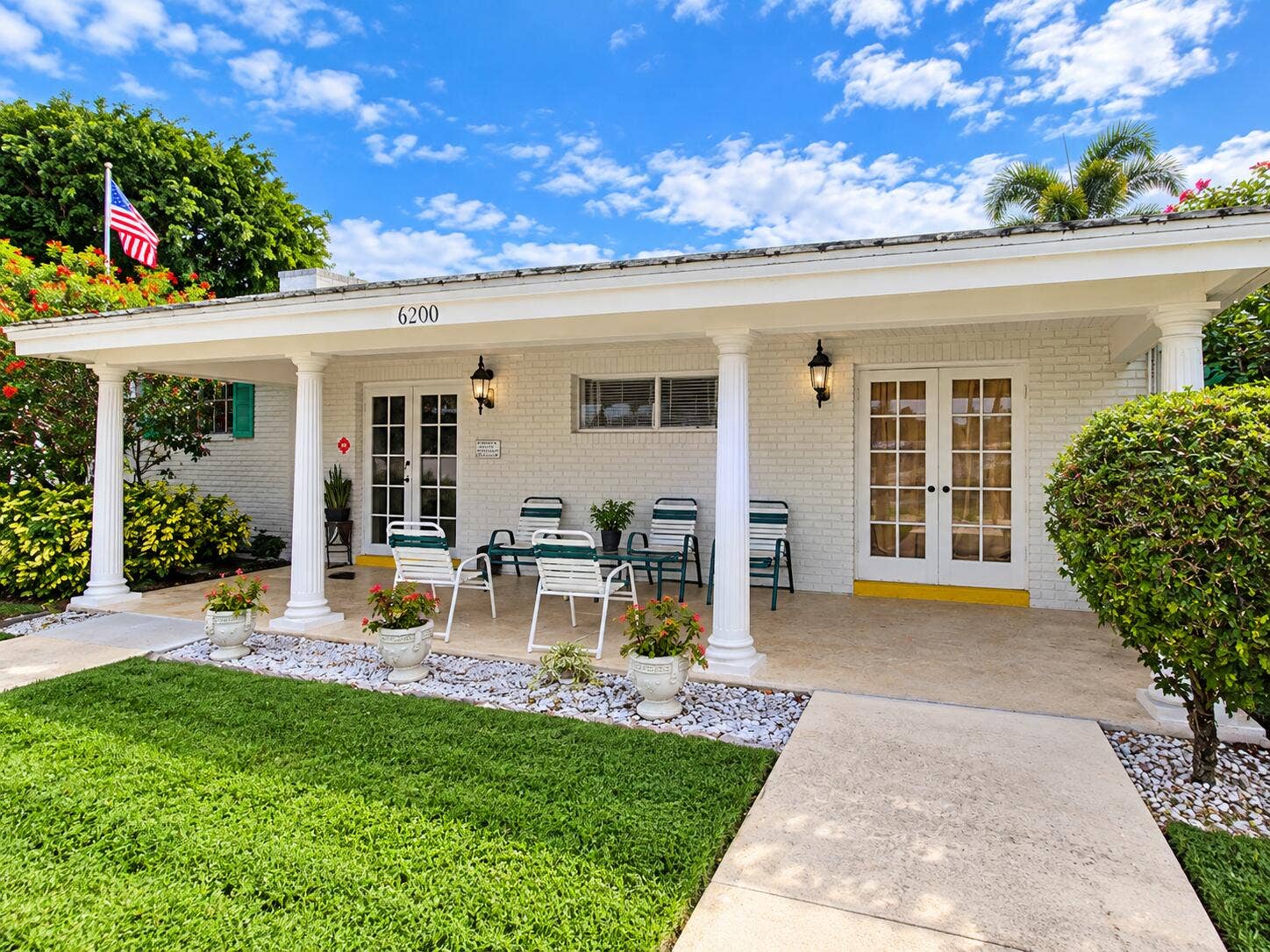 Sunny White-Brick Porch at 6200