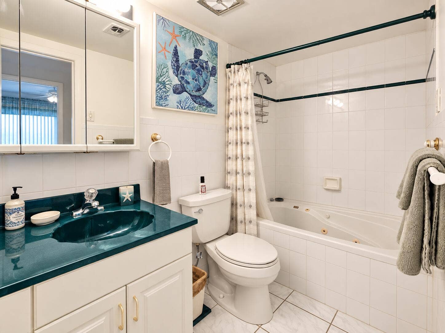 Coastal Teal Bathroom Retreat