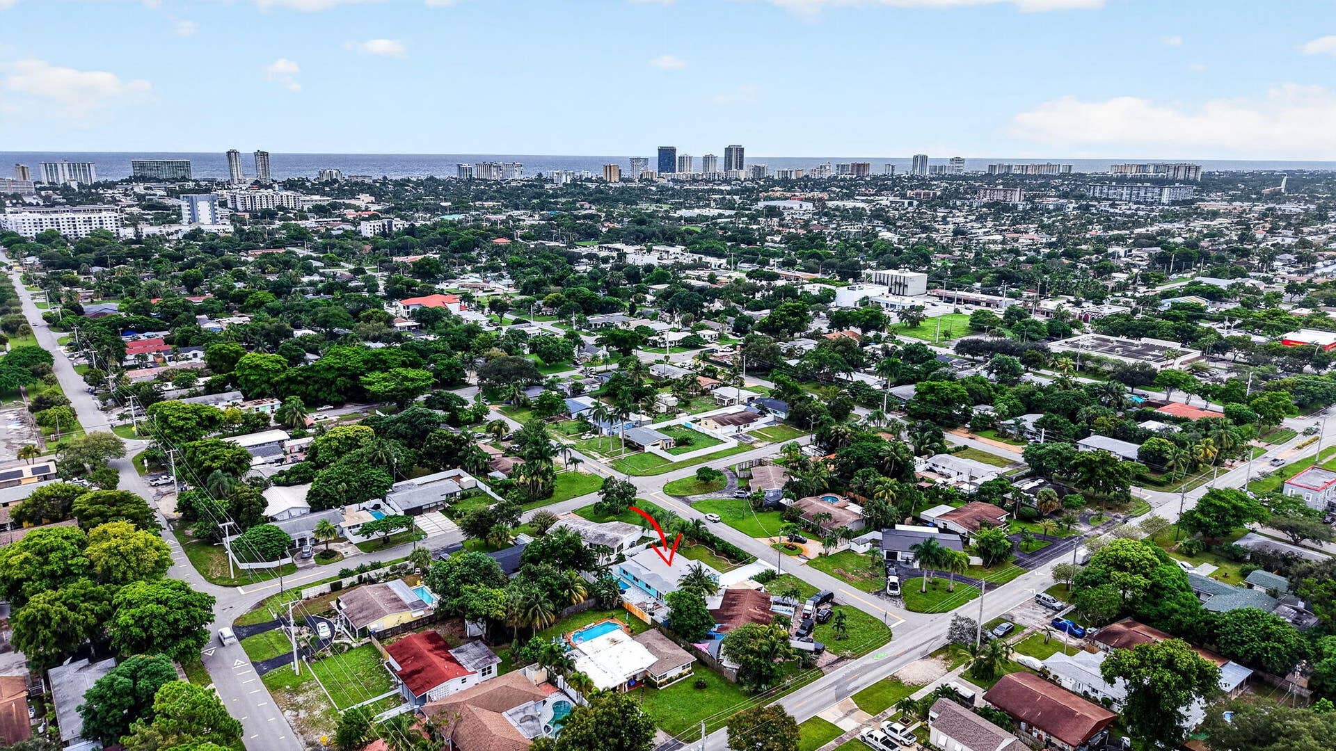 Historic Old Pompano neighborhood view
