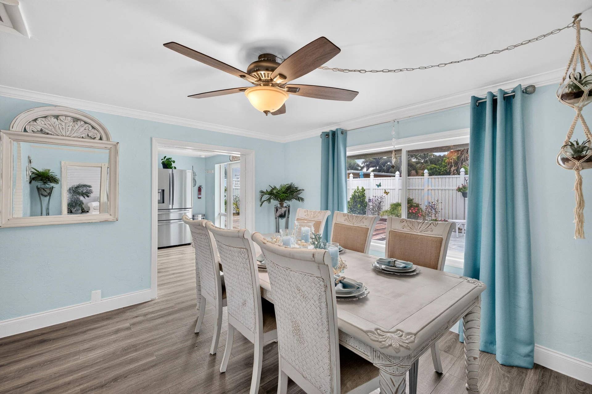 Dining room with view to back yard