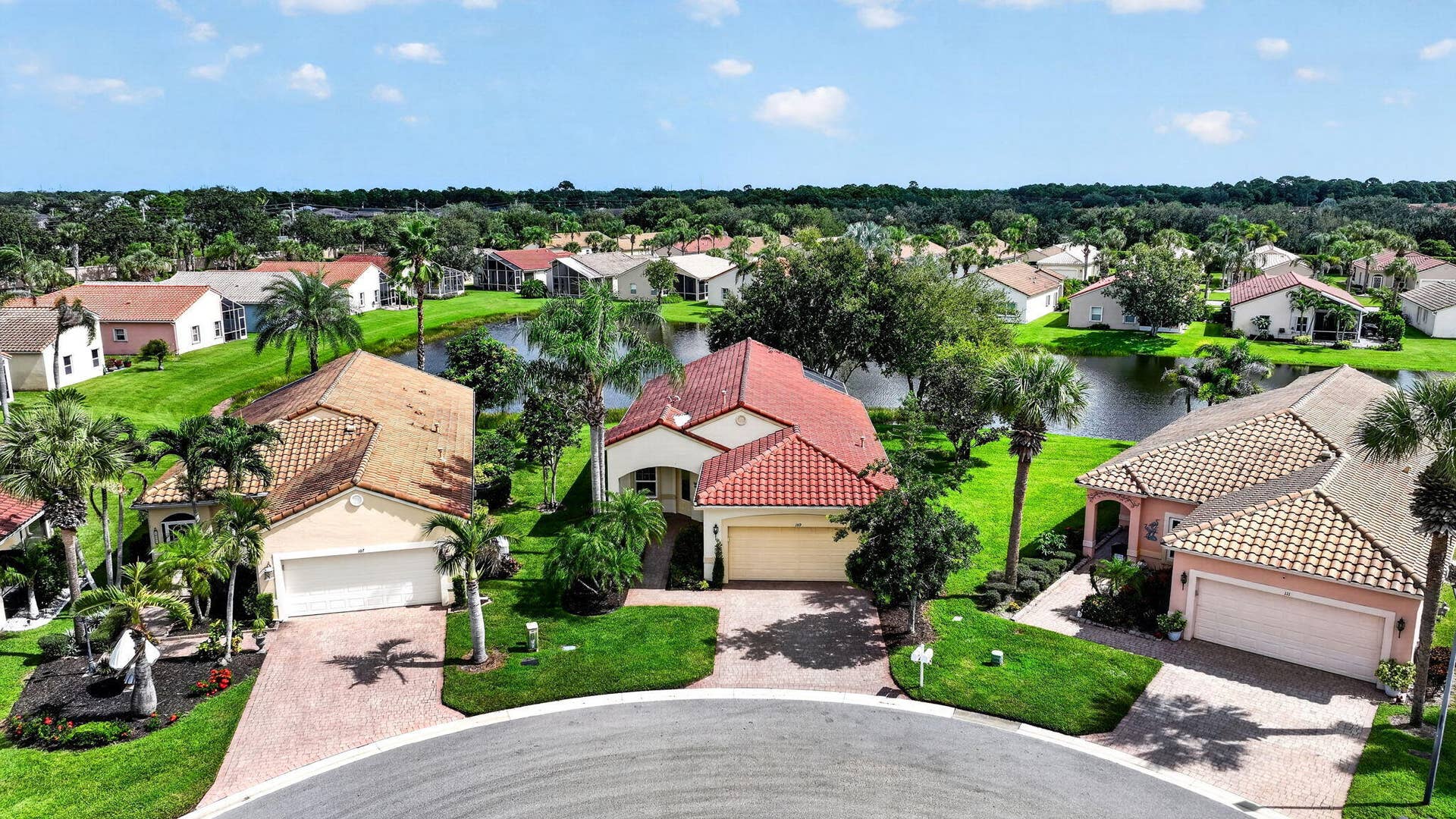 109 NW BAYCREST Court, Port St Lucie, FL 34986 Aerial View Front of Home