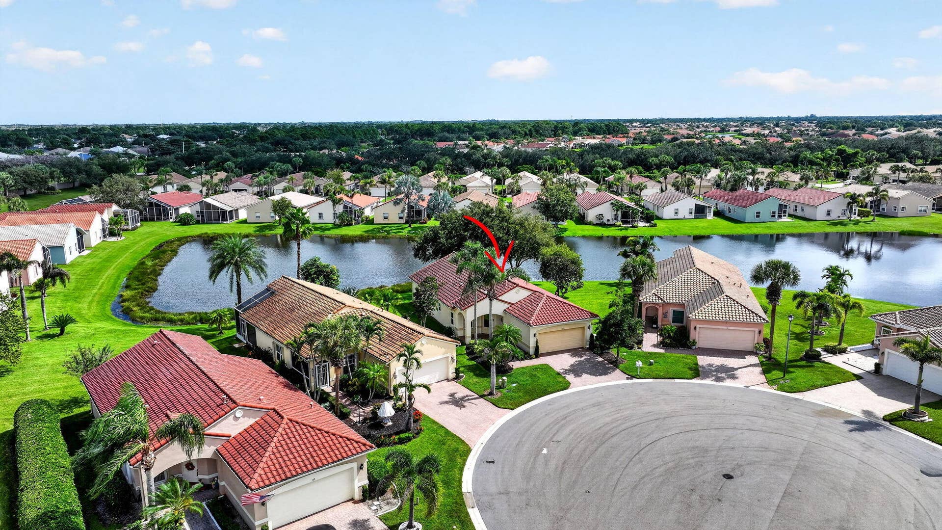 109 NW BAYCREST Court, Port St Lucie, FL 34986 Aerial View Front of Home