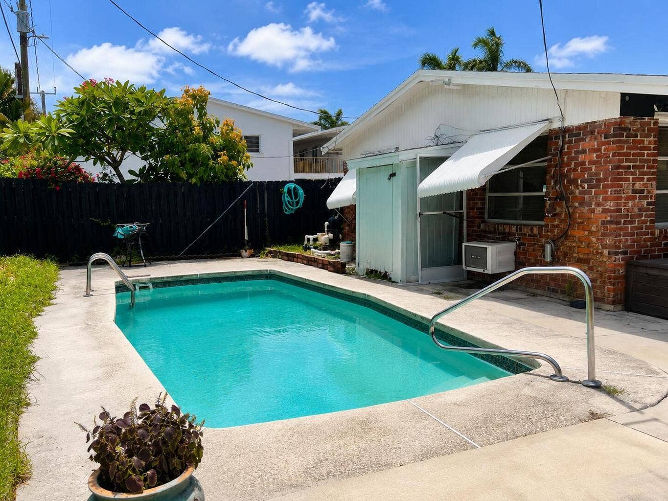 The building's shared pool.
