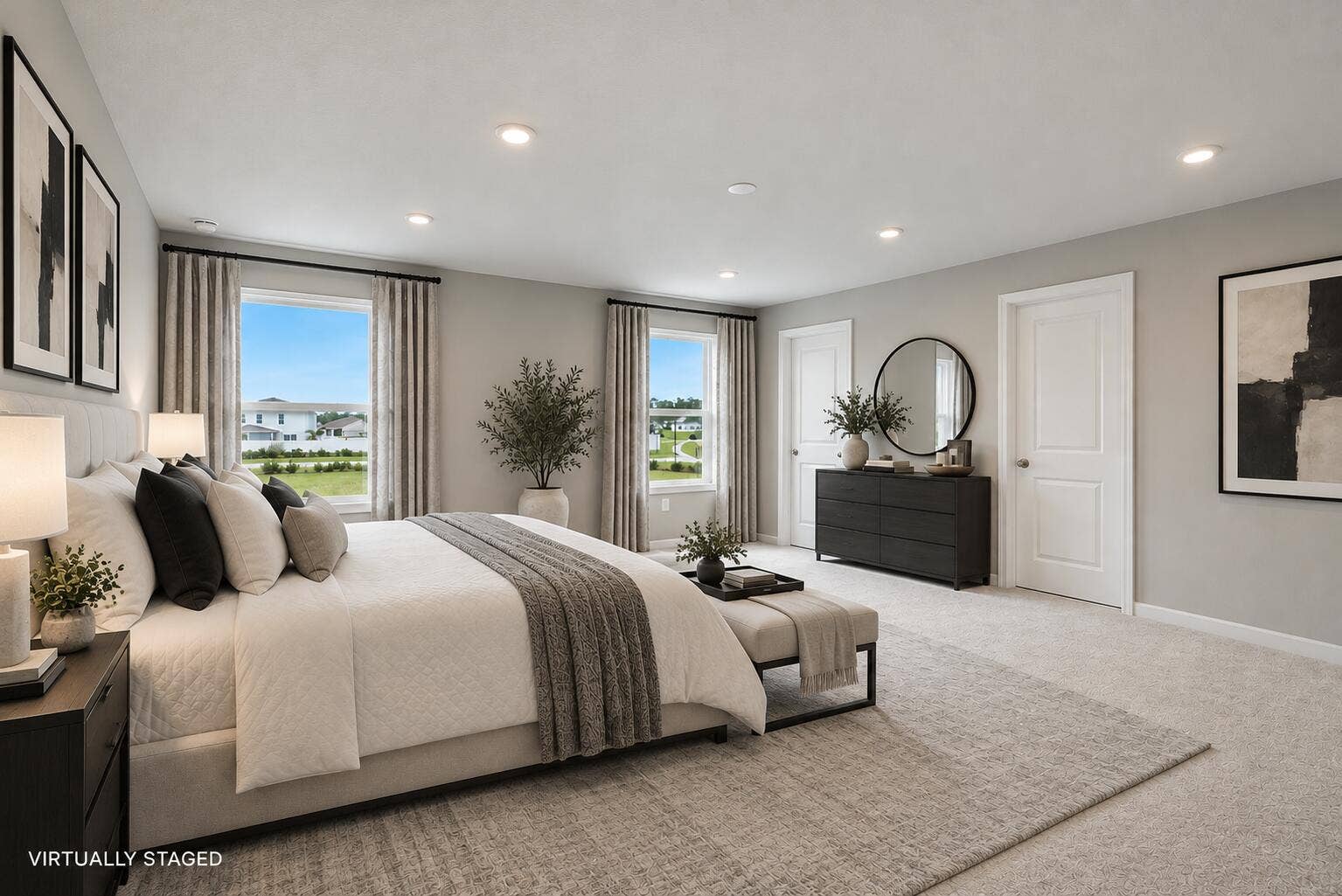 6555 POMELLO Court, Vero Beach, FL 32967 Serene Neutral Luxury Main Bedroom